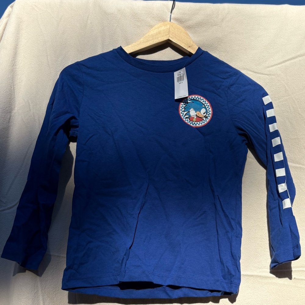 Sonic the Hedgehog Kids Long Sleeve Shirt Small 6/7